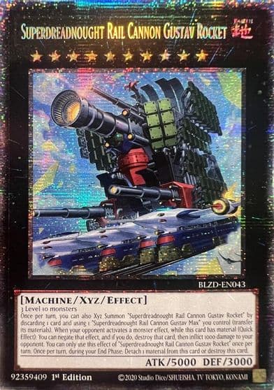 Superdreadnought Rail Cannon Gustav Rocket Starlight Rare Blazing Dominion Yu-Gi-Oh! card
