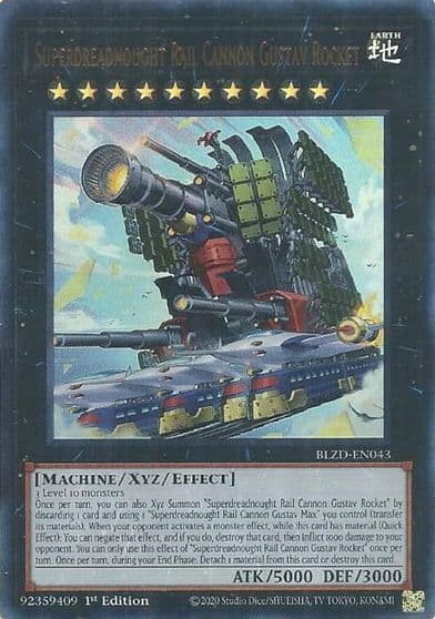 Superdreadnought Rail Cannon Gustav Rocket Blazing Dominion Yu-Gi-Oh! card