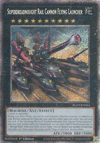 Superdreadnought Rail Cannon Flying Launcher Starlight Rare Blazing Dominion Yu-Gi-Oh! card