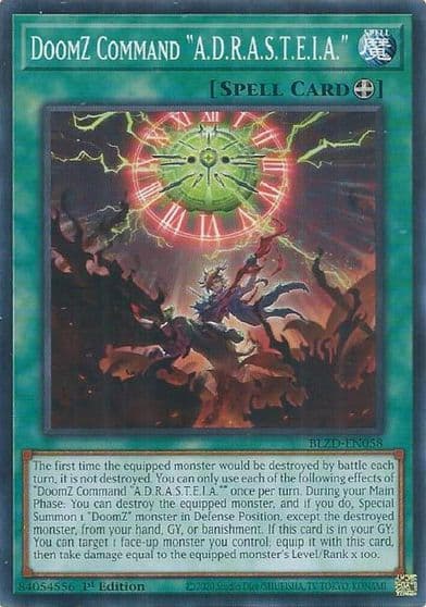 DoomZ Command ADRASTEIA Blazing Dominion Yu-Gi-Oh! card