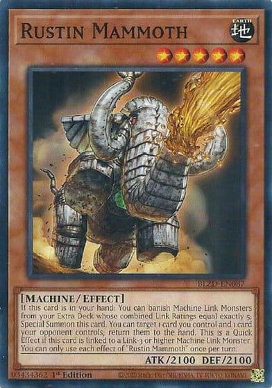 Rustin Mammoth Blazing Dominion Yu-Gi-Oh! card