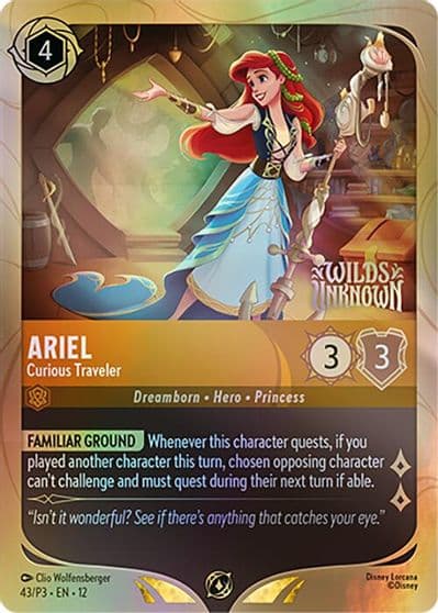 Ariel Curious Traveler Disney Lorcana Promo Cards Lorcana card