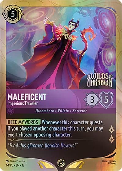 Maleficent Imperious Traveler Disney Lorcana Promo Cards Lorcana card