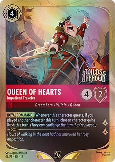 Queen of Hearts Impatient Traveler Disney Lorcana Promo Cards Lorcana card