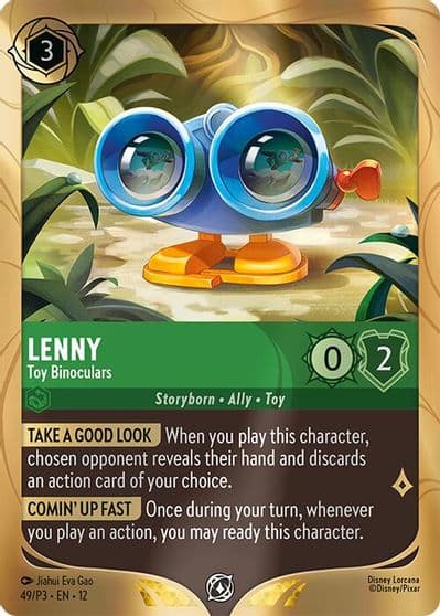Lenny Toy Binoculars Disney Lorcana Promo Cards Lorcana card