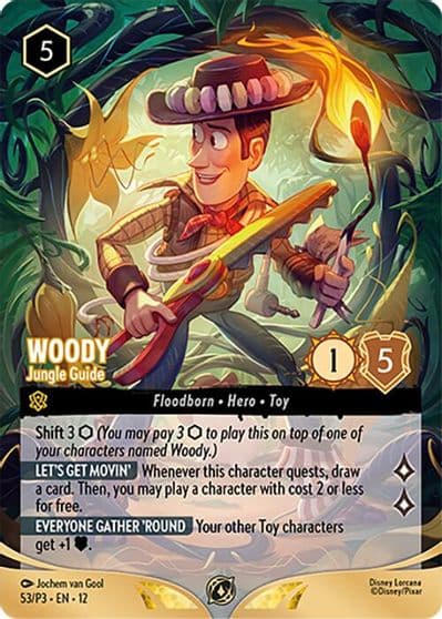 Woody Jungle Guide Store Championship Participant Disney Lorcana Promo Cards Lorcana card