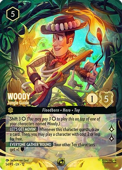 Woody Jungle Guide Store Championship Disney Lorcana Promo Cards Lorcana card