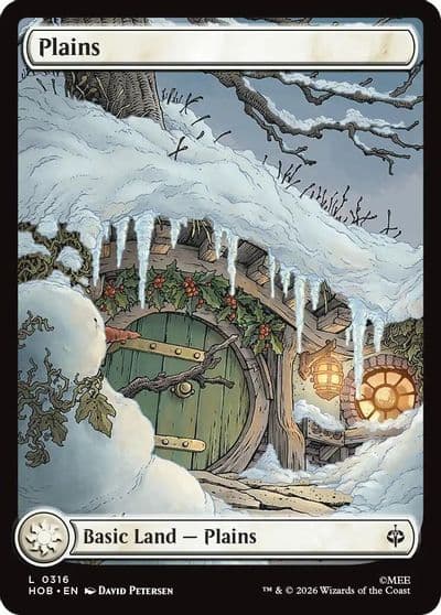 Plains 0316 The Hobbit Magic card