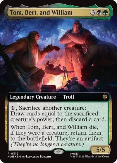 Tom Bert and William Extended Art The Hobbit Magic card