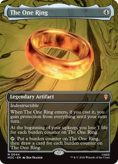 The One Ring Borderless The Hobbit: Eternal-Legal Magic card