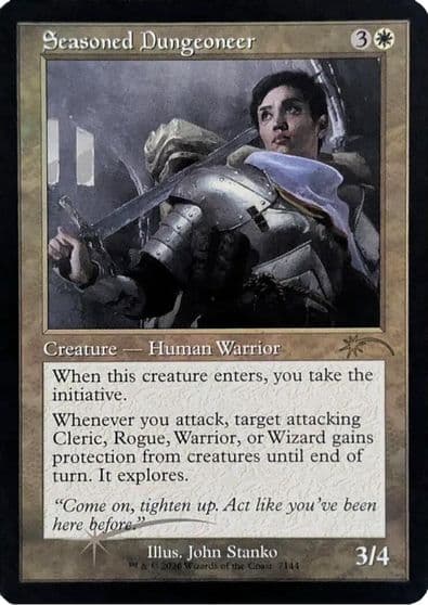 Seasoned Dungeoneer Retro Frame Secret Lair Drop Series Magic card