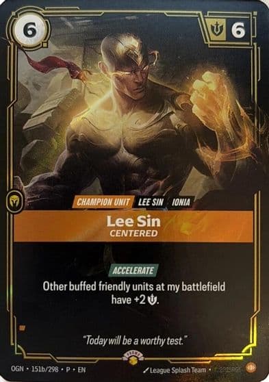 Lee Sin Centered Riftbound Organized Play Promotional Cards Riftbound card