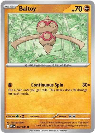 Baltoy ME04: Chaos Rising Pokemon card