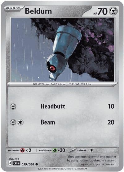 Beldum ME04: Chaos Rising Pokemon card