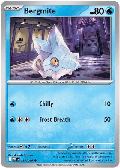 Bergmite ME04: Chaos Rising Pokemon card