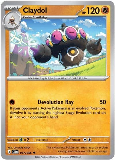Claydol ME04: Chaos Rising Pokemon card