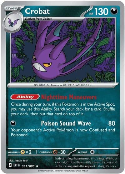 Crobat ME04: Chaos Rising Pokemon card
