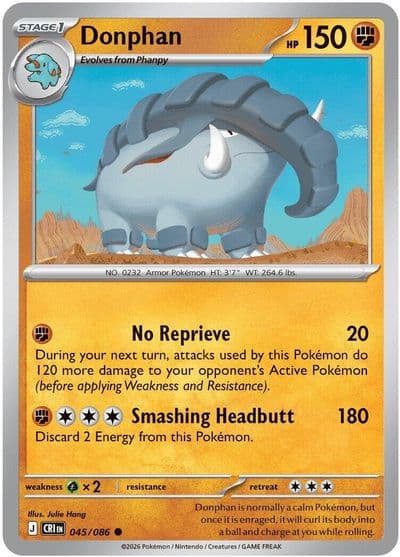 Donphan ME04: Chaos Rising Pokemon card