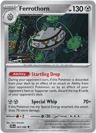 Ferrothorn ME04: Chaos Rising Pokemon card