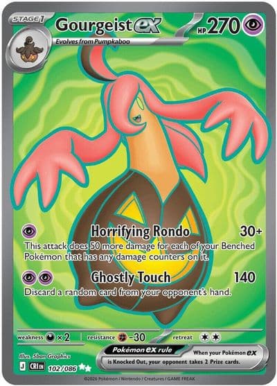 Gourgeist ex ME04: Chaos Rising Pokemon card