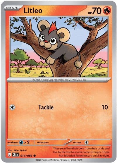 Litleo ME04: Chaos Rising Pokemon card