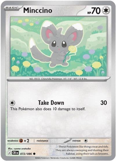 Minccino ME04: Chaos Rising Pokemon card