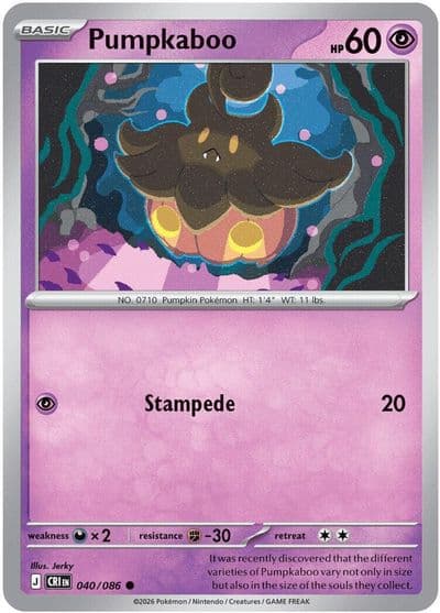 Pumpkaboo ME04: Chaos Rising Pokemon card