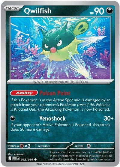 Qwilfish ME04: Chaos Rising Pokemon card