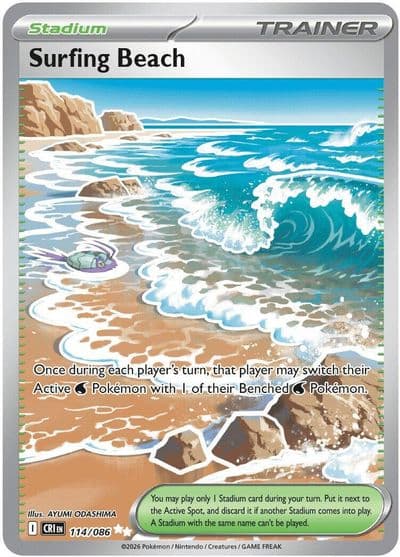 Surfing Beach ME04: Chaos Rising Pokemon card