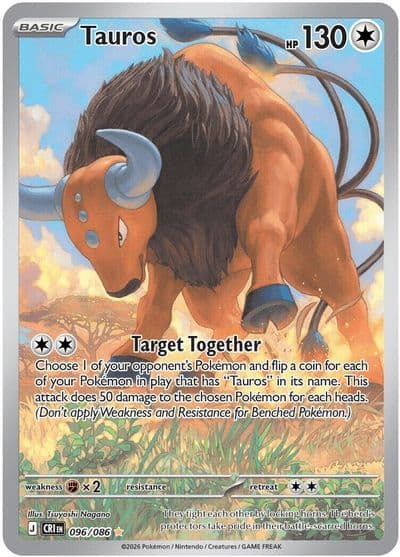 Tauros ME04: Chaos Rising Pokemon card