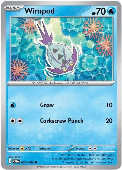 Wimpod ME04: Chaos Rising Pokemon card