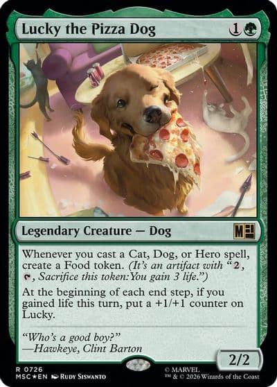 Lucky the Pizza Dog Commander: Marvel Super Heroes Magic card