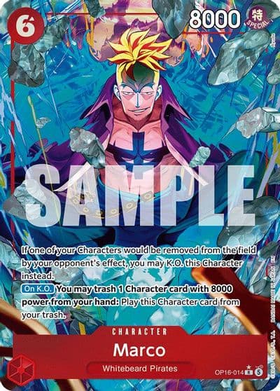 Marco Alternate Art The Time of Battle One Piece card