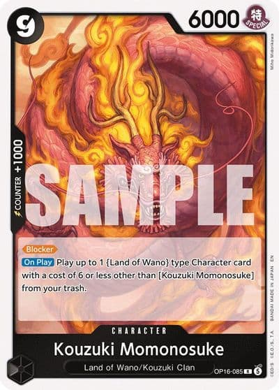 Kouzuki Momonosuke 085 The Time of Battle One Piece card