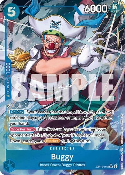 Buggy 048 Alternate Art The Time of Battle One Piece card