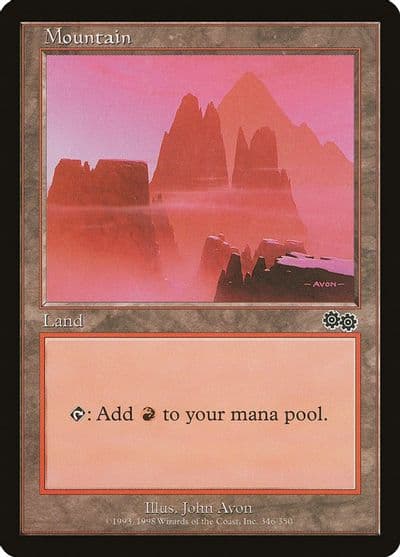 Mountain 346 Urza's Saga Magic card