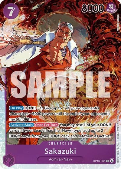 Sakazuki The Time of Battle One Piece card