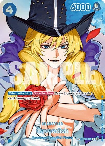 Cavendish SP The Time of Battle One Piece card
