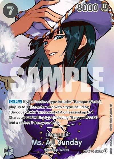 Ms All Sunday SP The Time of Battle One Piece card