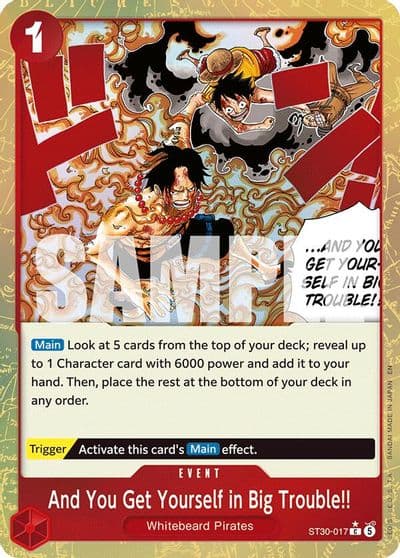 And You Get Yourself in Big Trouble Parallel Starter Deck EX: Luffy & Ace One Piece card