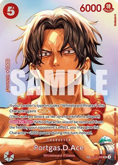 PortgasDAce SP The Time of Battle One Piece card