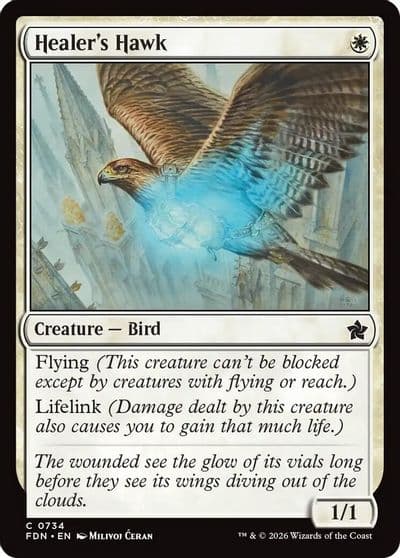 Healers Hawk 0734 Foundations Magic card