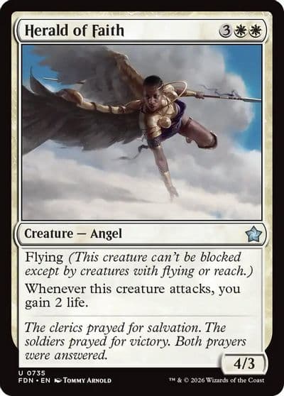 Herald of Faith 0735 Foundations Magic card
