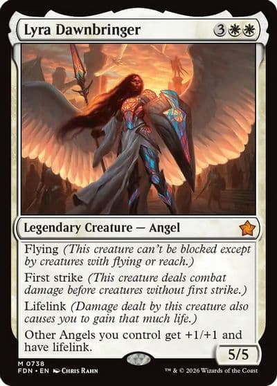 Lyra Dawnbringer 0738 Foundations Magic card