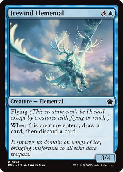 Icewind Elemental 0742 Foundations Magic card