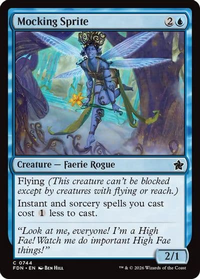 Mocking Sprite 0744 Foundations Magic card