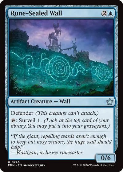 Rune Sealed Wall 0745 Foundations Magic card