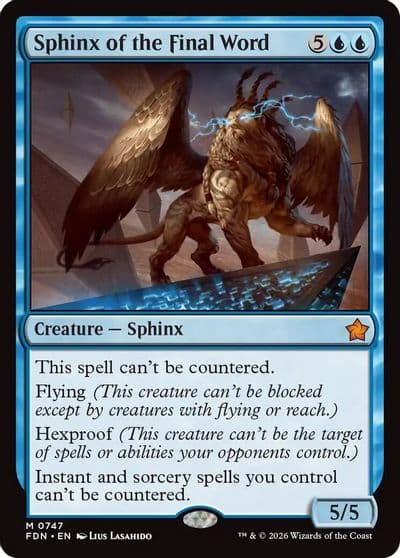 Sphinx of the Final Word 0747 Foundations Magic card