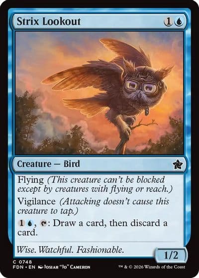 Strix Lookout 0748 Foundations Magic card