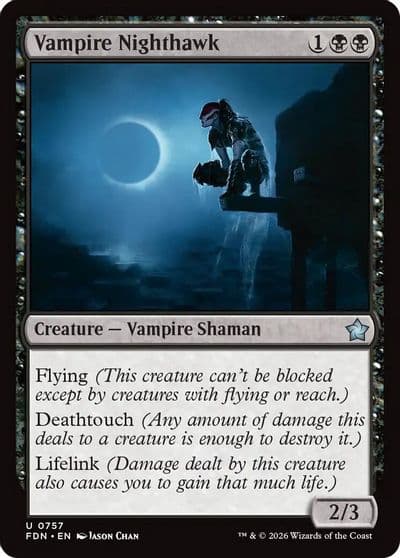 Vampire Nighthawk 0757 Foundations Magic card